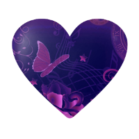 beating heart GIF with Blue Butterfly Pattern