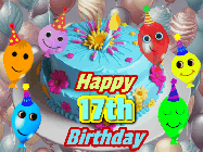 Happy Birthday Age 17 GIF, 17th Birthday GIF
