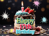 Happy Birthday Age 17 GIF, 17th Birthday GIF