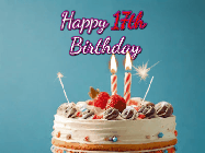 Happy Birthday Age 17 GIF, 17th Birthday GIF