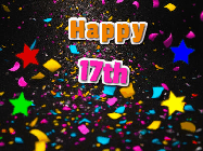 Happy Birthday Age 17 GIF, 17th Birthday GIF