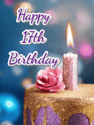 Happy Birthday Age 17 GIF, 17th Birthday GIF