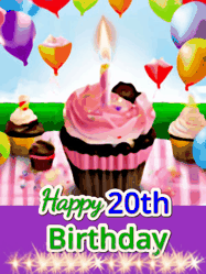 Happy Birthday Age 20 GIF, 20th Birthday GIF