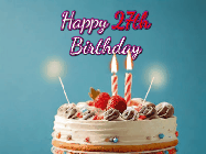 Happy Birthday Age 27 GIF, 27th Birthday GIF