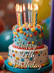 Happy Birthday Age 27 GIF, 27th Birthday GIF