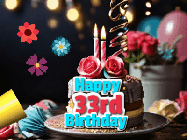 Happy Birthday Age 33 GIF, 33rd Birthday GIF