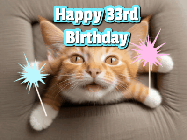 Happy Birthday Age 33 GIF, 33rd Birthday GIF