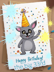 Happy Birthday Age 33 GIF, 33rd Birthday GIF