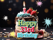 Happy Birthday Age 33 GIF, 33rd Birthday GIF