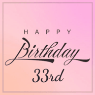 Happy Birthday Age 33 GIF, 33rd Birthday GIF: A beautiful birthday cake gif with animated sparkles and glitter Happy Birthday Name you can customize