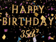 Happy Birthday Age 35 GIF, 35th Birthday GIF