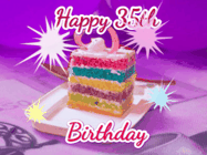 Happy Birthday Age 35 GIF, 35th Birthday GIF