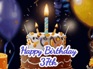 Happy Birthday Age 37 GIF, 37th Birthday GIF