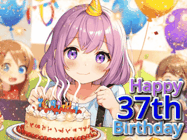 Happy Birthday Age 37 GIF, 37th Birthday GIF