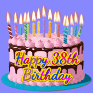 Happy Birthday Age 38 GIF, 38th Birthday GIF