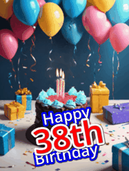 Happy Birthday Age 38 GIF, 38th Birthday GIF