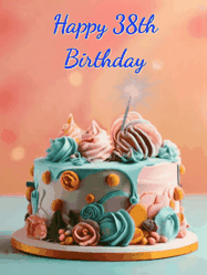 Happy Birthday Age 38 GIF, 38th Birthday GIF