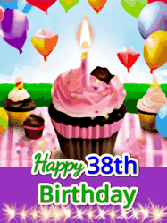 Happy Birthday Age 38 GIF, 38th Birthday GIF