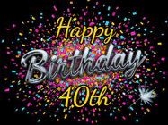 Happy Birthday Age 40 GIF, 40th Birthday GIF