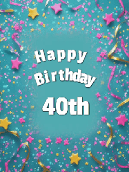 Happy Birthday Age 40 GIF, 40th Birthday GIF