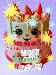 Happy Birthday Age 45 GIF, 45th Birthday GIF