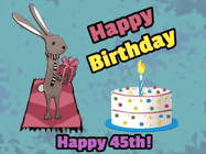 Happy Birthday Age 45 GIF, 45th Birthday GIF