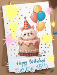Happy Birthday Age 45 GIF, 45th Birthday GIF