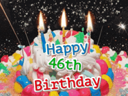 Happy Birthday Age 46 GIF, 46th Birthday GIF