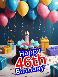 Happy Birthday Age 46 GIF, 46th Birthday GIF