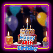 Happy Birthday Age 46 GIF, 46th Birthday GIF