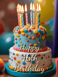 Happy Birthday Age 46 GIF, 46th Birthday GIF