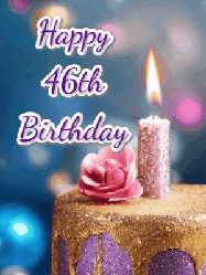 Happy Birthday Age 46 GIF, 46th Birthday GIF