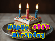 Happy Birthday Age 48 GIF, 48th Birthday GIF