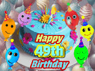 Happy Birthday Age 49 GIF, 49th Birthday GIF