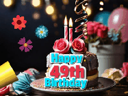 Happy Birthday Age 49 GIF, 49th Birthday GIF