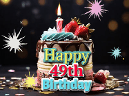 Happy Birthday Age 49 GIF, 49th Birthday GIF
