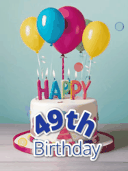 Happy Birthday Age 49 GIF, 49th Birthday GIF