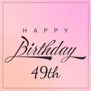 Happy Birthday Age 49 GIF, 49th Birthday GIF: A beautiful birthday cake gif with animated sparkles and glitter Happy Birthday Name you can customize