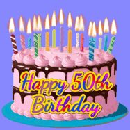 Happy Birthday Age 50 GIF, 50th Birthday GIF