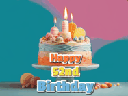 Happy Birthday Age 52 GIF, 52nd Birthday GIF