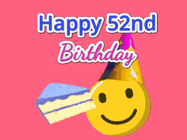 Happy Birthday Age 52 GIF, 52nd Birthday GIF