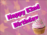Happy Birthday Age 52 GIF, 52nd Birthday GIF