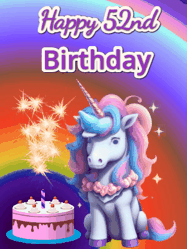 Happy Birthday Age 52 GIF, 52nd Birthday GIF