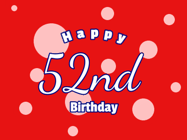 Happy Birthday Age 52 GIF, 52nd Birthday GIF