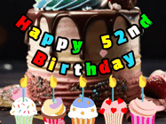 Happy Birthday Age 52 GIF, 52nd Birthday GIF