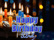Happy Birthday Age 52 GIF, 52nd Birthday GIF