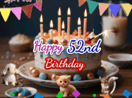 Happy Birthday Age 52 GIF, 52nd Birthday GIF