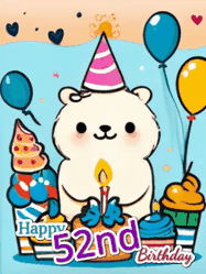 Happy Birthday Age 52 GIF, 52nd Birthday GIF