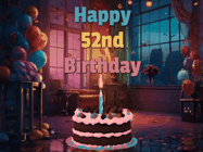 Happy Birthday Age 52 GIF, 52nd Birthday GIF