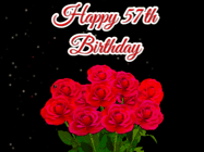 Happy Birthday Age 57 GIF, 57th Birthday GIF